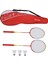 1 Çift Badminton Raketi Seti 3 Naylon Raketle 2 Oyuncu Badminton Seti Taşıma Çantası ile Spor Eğitimi Için Eğlence Kırmızı (Yurt Dışından) 1