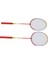 1 Çift Badminton Raketi Seti 3 Naylon Raketle 2 Oyuncu Badminton Seti Taşıma Çantası ile Spor Eğitimi Için Eğlence Kırmızı (Yurt Dışından) 3