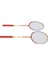 1 Çift Badminton Raketi Seti 3 Naylon Raketle 2 Oyuncu Badminton Seti Taşıma Çantası ile Spor Eğitimi Için Eğlence Kırmızı (Yurt Dışından) 4