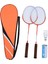 Badminton Seti Profesyonel Alaşım Badminton Raketi 3 Raketle Taşıma Çantası Acemi Yetişkin Için Turuncu Kırmızı (Yurt Dışından) 1