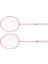 K1134 Badminton Raketi Seti Bölünmüş Demir Alaşımlı Badminton Raketi Seti Depolama Kovası Saklama Çantası Pembe (Yurt Dışından) 3