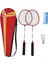 2 Adet Badminton Raketleri Yetişkinler Gençler Için Demir Alaşımlı Kaymaz Badminton Raketleri Seti Naylon Raketle Taşıma Çantası Açık Arka Bahçe Oyunları Kırmızı (Yurt Dışından) 1