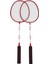 2 Adet Badminton Raketleri Yetişkinler Gençler Için Demir Alaşımlı Kaymaz Badminton Raketleri Seti Naylon Raketle Taşıma Çantası Açık Arka Bahçe Oyunları Kırmızı (Yurt Dışından) 2