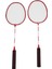 2 Adet Badminton Raketleri Yetişkinler Gençler Için Demir Alaşımlı Kaymaz Badminton Raketleri Seti Naylon Raketle Taşıma Çantası Açık Arka Bahçe Oyunları Kırmızı (Yurt Dışından) 3