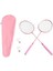 2 Adet Badminton Raketleri Seti Açık Arka Bahçe Oyunları Için Hafif Badminton Raketleri Raketle Taşıma Çantası Yetişkinler ve Gençler Için Pembe (Yurt Dışından) 1