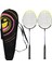 1 Çift Yeşil Badminton Raketi Seti Moda Hafif Rahat Kavrama Kaymaz Badminton Raketi (Yurt Dışından) 1
