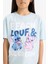 Kız Çocuk Disney Lilo & Stitch Relax Fit Bisiklet Yaka Kısa Kollu Tişört F5391A825HS 5
