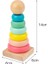 Gökkuşağı Yığınlayıcı Ahşap Yüzük Eğitim Oyuncak Çocuk Kulesi Yığın Bloklar Renk Şekli Oyunu Bebek Montessori Oyuncakları Hediyeler: 5 Macaron (Yurt Dışından) 1