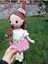 Elite 32 cm Kahverengi Saçlı El Örgüsü Amigurumi Kız Bebek - El Yapımı Özel Tasarım 1 Adet 4