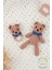 Elite El Yapımı Amigurumi Ayıcık Oyuncak ve Ahşap Çıngırak Seti- Doğal Örgü Bebek Oyuncak 1 Adet 1