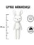 El Örgüsü Amigurumi Tavşan Oyuncak – Uyku Oyuncağı - %100 Pamuk Iplikten 1 Adet 3