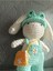 El Yapımı Amigurumi Kurbağa Şapkalı Tavşan Peluş Oyuncak 1 Adet 1