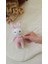 Amigurumi Pembe Hediyelik Tavan Emzik Zinciri Çıngırak Uyku Arkadaşı Set 1 Adet 2