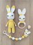 Elite Amigurumi Yenidoğan Uyku Arkadaşı Tavşan ve Çıngırak Set 1 Adet 1