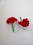 Amigurumi Klips Toka El Örgüsü 2'li Kırmızı Karanfil Çiçek Model 1 Adet 2