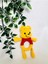 Amigurumi El Emeği Örgü Sarı Kırmızı Ayı Winnie Pooh Sesli Sallamalı Çıngırak 1 Adet 2