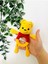 Amigurumi El Emeği Örgü Sarı Kırmızı Ayı Winnie Pooh Sesli Sallamalı Çıngırak 1 Adet 3