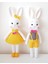 Bay ve Bayan Tavşik Amigurumi Organik Oyuncak 1 Adet 2