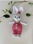 Amigurumi Organik Örgü Tombik Tavşan 1 Adet 2