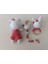 Elite Amigurumi Yenidoğan Pembe Kedi Set, Çıngırak ve Emzik Zinciri 1 Adet 2