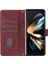 Samsung Galaxy Z Fold 4 5g Kılıf Tam Kaplar Deri Dokulu Kapaklı Cüzdan Standlı Kartvizitli Kopçalı Kapak Kartlıklı Uzun Askılı (Yurt Dışından) 5