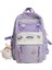 Moda Gençler Büyük Kapasiteli Su Geçirmez Okul Çantası - Mor (Yurt Dışından) 1