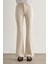 Skinny Fit Flare Paça Ekru Denim Pantolon 2