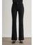 Skinny Fit Flare Paça Siyah Denim Pantolon 2