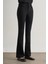 Skinny Fit Flare Paça Siyah Denim Pantolon 3