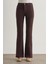 Skinny Fit Flare Paça Kahverengi Denim Pantolon 2