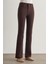 Skinny Fit Flare Paça Kahverengi Denim Pantolon 3
