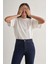 Straight Fit Yüksek Bel Lacivert Denim Pantolon 3