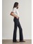 Skinny Fit Flare Paça Lacivert Denim Pantolon 2