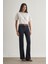 Skinny Fit Flare Paça Lacivert Denim Pantolon 1