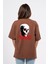 Oversize Sırtta Scary Baskılı Tshirt 1
