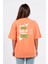 Oversize Sırtta Not Free Baskılı Tshirt 2
