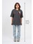 Oversize Göğüste Scary Baskılı T-Shirt 3