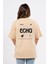 Oversize Sırtta Echo Baskılı Tshirt 2
