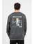 Oversize Sırtta Bloom Baskılı Sweatshirt 2