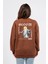 Oversize Sırtta Bloom Baskılı Sweatshirt 1