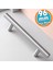 Mobilya Mutfak Çekmece Dolap Dolabı Kulbu Kulpu Kulpları (96 mm - 9.6 Cm) Inox Metal 10 Adet 5