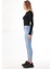 Kadın Crop Pamuklu Patlı T-Shirt-Siyah 3