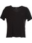 Ysatis V Yaka Oversize Minimalist Kadın Bluz - Kısa Kol - Günlük 1