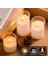 Alevsiz LED Mum Uzaktan Kumandalı Pilli Şeffaf Üçlü Mum Seti - 7,5*10-12 Cm, 5*15 cm - ES-754 3