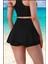Mini Şort Etek Görünümü Etek Içi Şortlu Cepli Spor Tasarım Tenis Deniz Havuz Fitness SIYAH1107 5