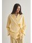 Keten Karışımlı Anvelop Bağlı Sarı Kimono Ceket 2