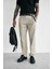Erkek Dokulu Ince Kumaş Regular Fit Pantolon Bej 5
