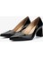 Kadın Hakiki Deri Siyah Rugan Topuklu Ayakkabı 492 55653 Bn Ayk Y25 Sıyah Rgn 5