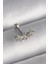 Çelik Gümüş Renk Zirkon Taşlı Çiçek Tragus Piercing 1