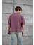 Bordo Kareli Kısa Kol Oversize Gömlek 2